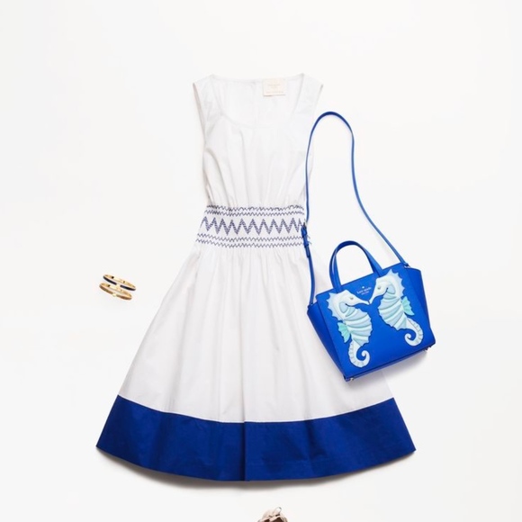 Kate Spade Smocked Poplin dress - Picture 2 of 8